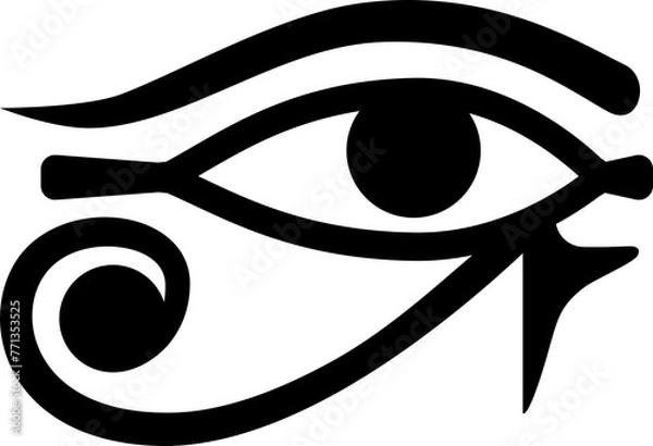 Fototapeta Horus hieroglyph eye Egypt symbol isolated