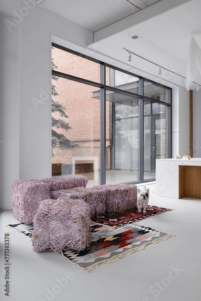 Obraz Light minimalist office Interior design 