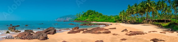 Fototapeta horizontal panorama with a gorgeous view of the tropical island