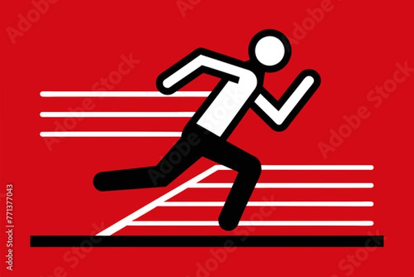 Fototapeta running track icon 