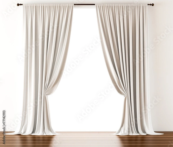 Obraz illuminated white curtain