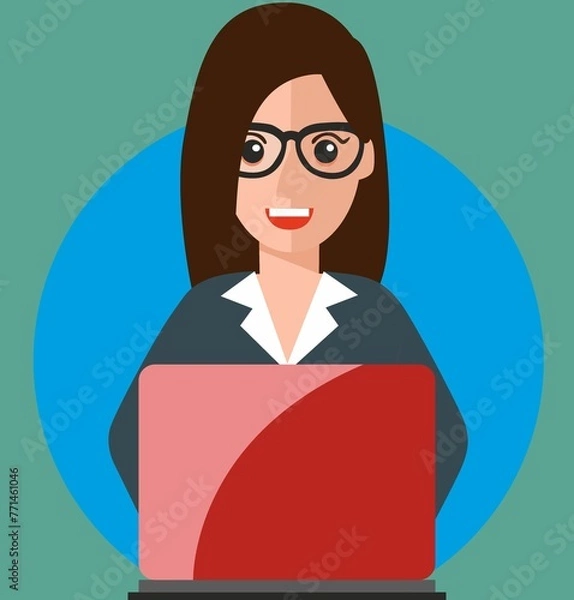 Obraz Business lady at work