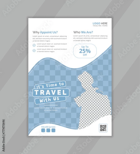 Obraz Modern travel flyer design template