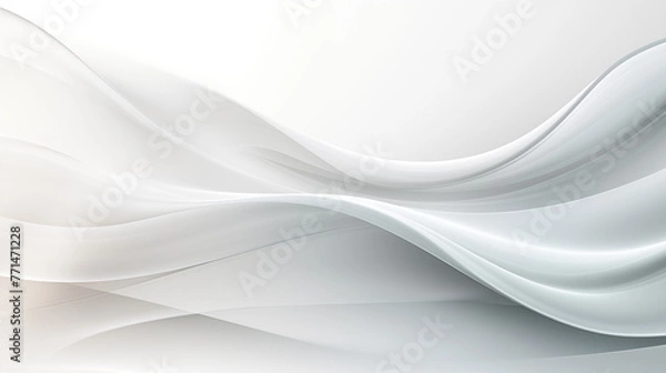 Fototapeta Sleek Silver Wave Design on Gradient Background