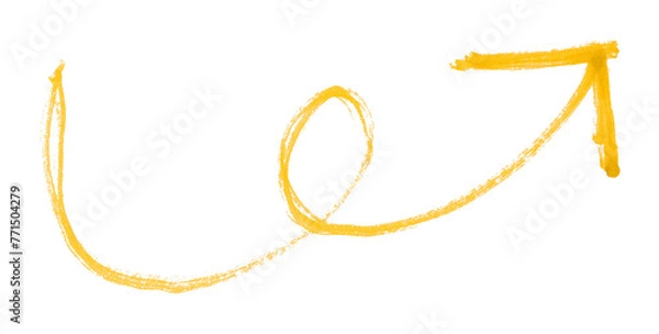 Obraz Yellow arrows isolated on transparent background