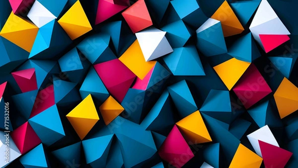 Obraz Abstract geometric background with triangles 