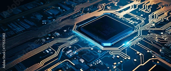 Obraz Electronic circuit board background