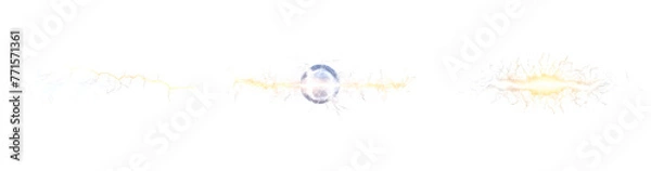 Fototapeta lightning bolt on transparent background