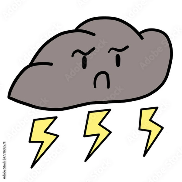 Fototapeta Cloud and lightning 