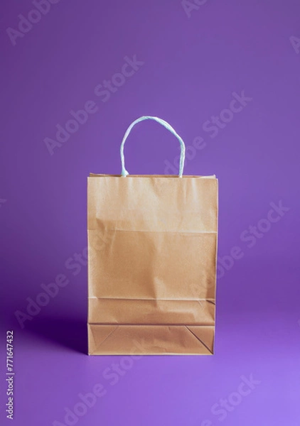 Obraz Paper back on purple background