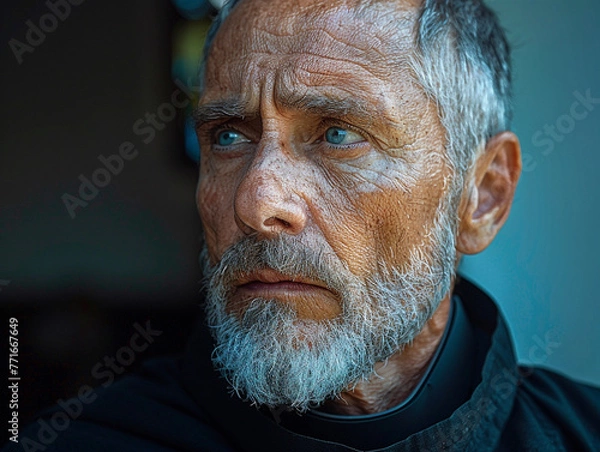 Fototapeta Old man closeup face