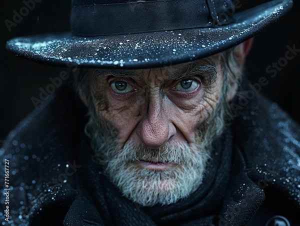 Fototapeta portrait of a man in a hat