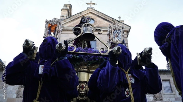 Obraz Holy week procession in Spain. Image of Jesus Christ during the holy week of spain