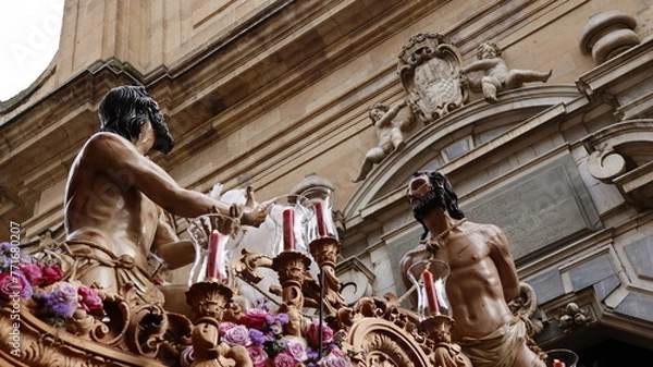 Fototapeta Holy week procession in Spain. Image of Jesus Christ during the holy week of spain