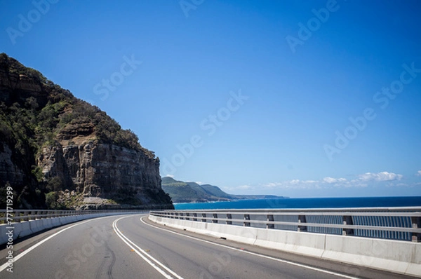 Fototapeta highway in the mountains