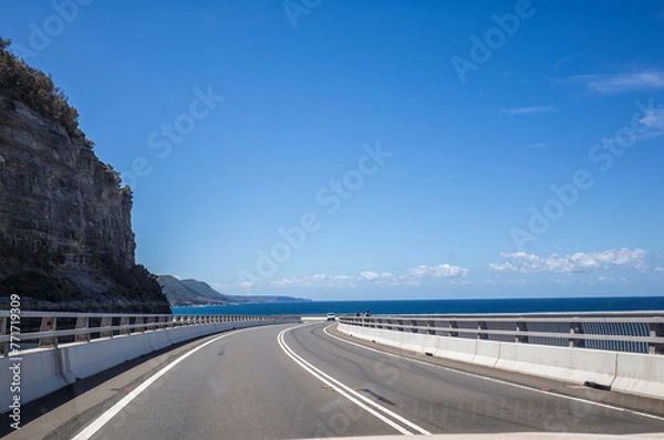 Fototapeta highway in the mountains