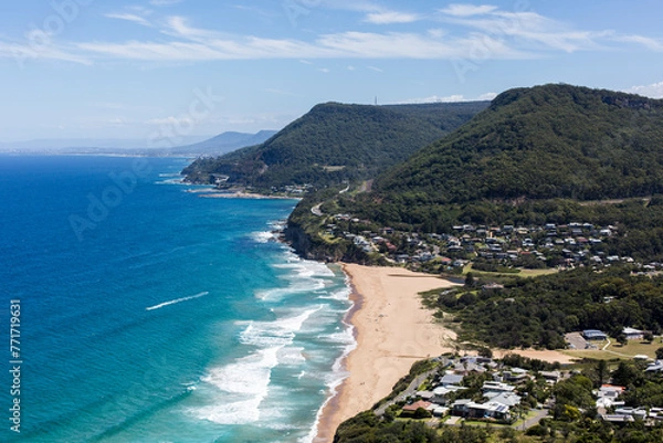 Fototapeta view of the coast of the region sea