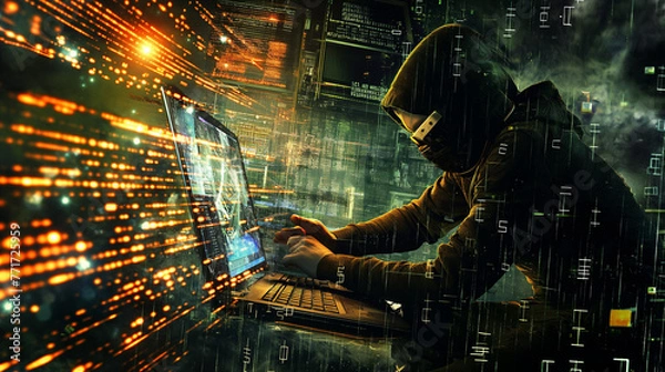 Fototapeta background with code