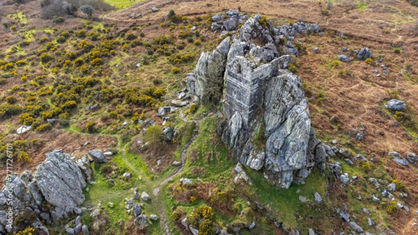 Obraz Roche rock aerial shot