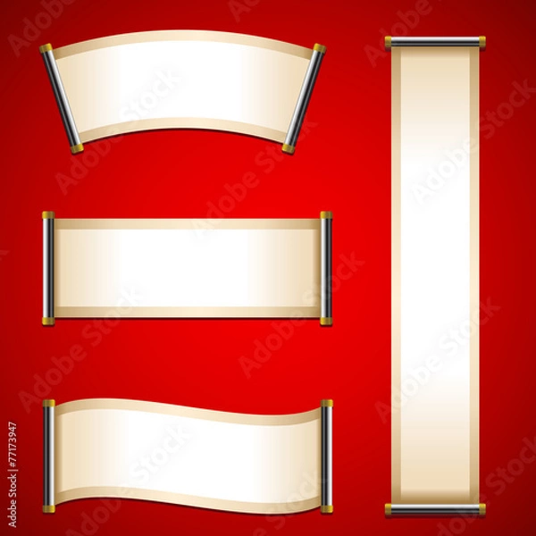 Obraz Ancient scrolls in traditional