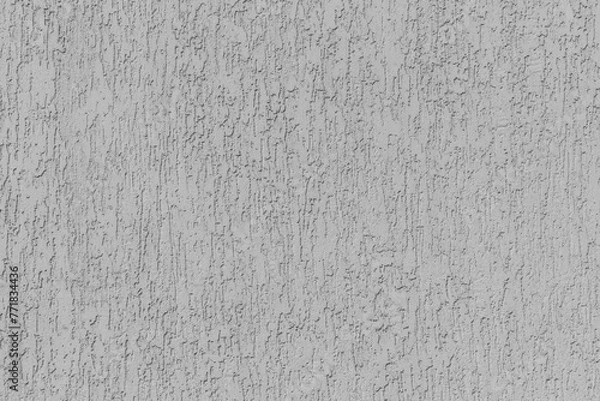 Obraz Grey rough wall plaster bark beetle hard surface stucco texture background solid