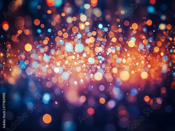 Obraz Versatile design featuring abstract blur lights, suitable for festivals or concepts.