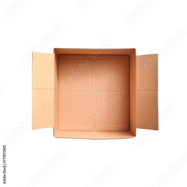 Fototapeta Brown plywood rectangle on transparent background, ceiling light fixture