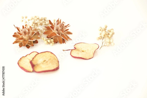 Fototapeta ドライフラワーとドライフルーツ