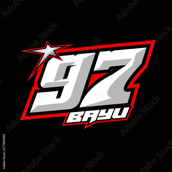 Fototapeta 97 race number vector design template