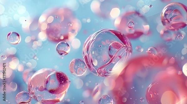 Fototapeta 3D Liquid Sphere Infinite Loop Animation  ,Generative ai