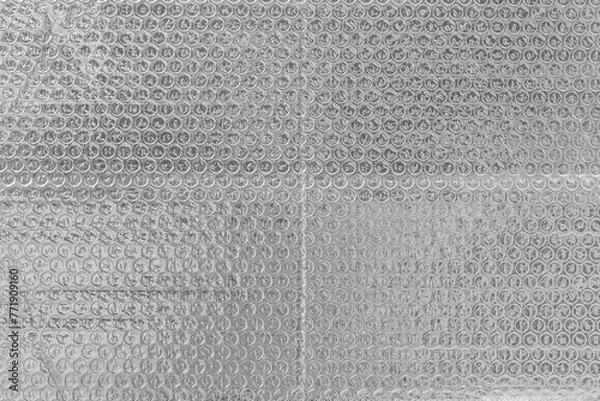 Obraz Silver color transparent bubble film surface texture background packaging light structure
