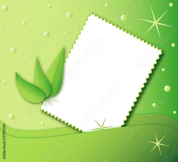 Fototapeta Bio background with frame for text, vector format