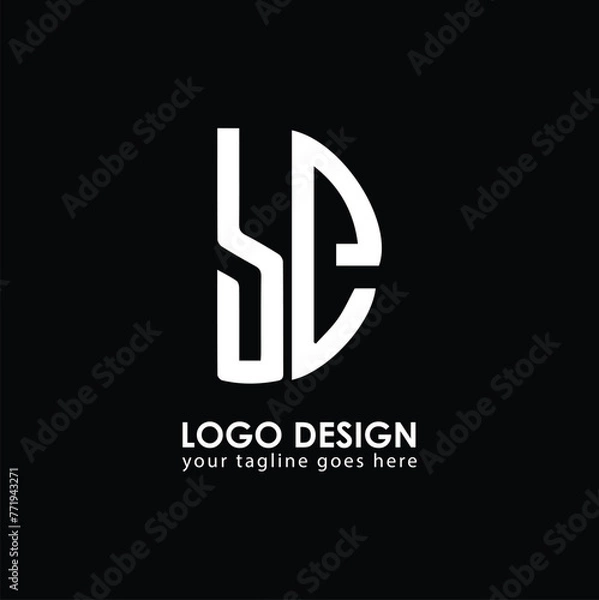 Fototapeta BE BE Logo Design, Creative Minimal Letter BE BE Monogram