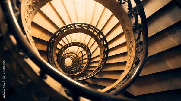 Obraz spiral staircase background