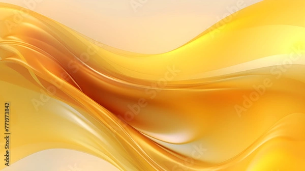 Obraz Abstract background, gold transparent smooth wave, curve shiny.