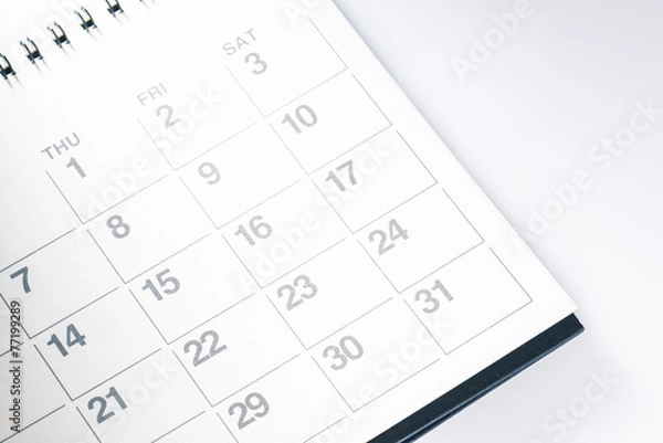 Obraz Calendar.On Blank desk.