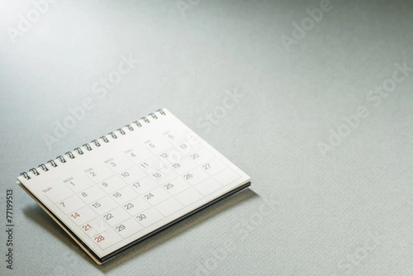 Obraz Calendar.On Blank desk.