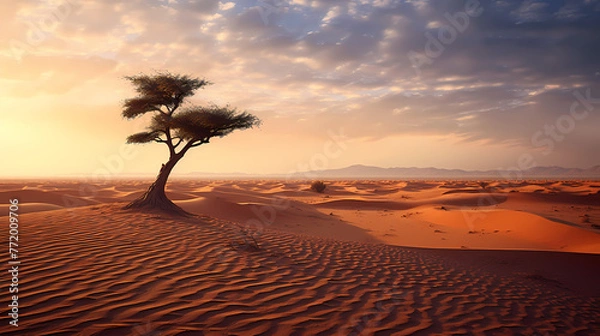 Fototapeta Lonely tree in the desert