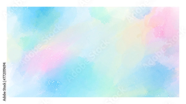 Fototapeta さわやかな水彩背景素材