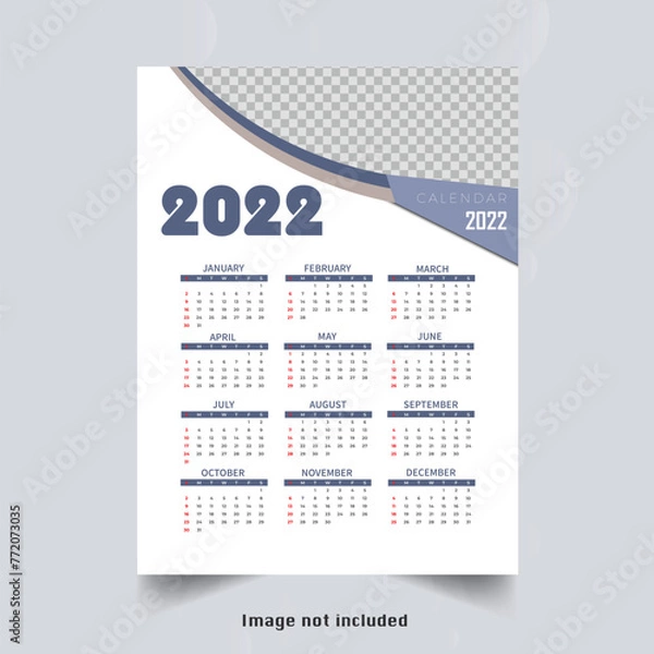 Fototapeta New year 2025 calendar pink watercolor flower design vector
