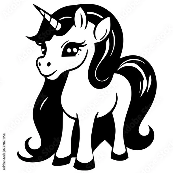 Obraz Regal Unicorn Insignia: Magnificent Emblem of Power and Grace