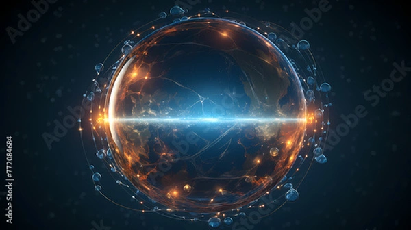 Obraz Abstract particle sphere