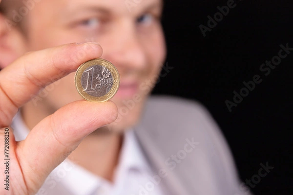 Fototapeta Concept of a quick loan in a European form. Startup, business idea.