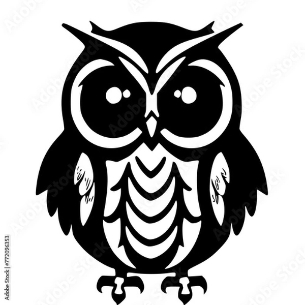 Obraz Owl Logo: Charming Symbol of Wisdom and Whimsy