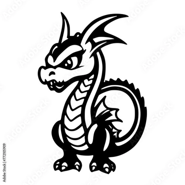 Obraz chinese dragon illustration