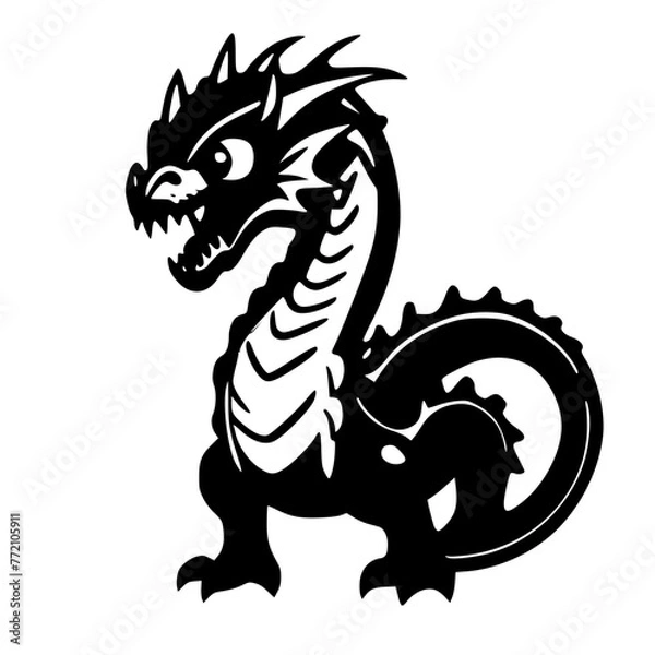 Obraz Ferocious Dragon Emblem: Powerful Symbol of Strength and Might