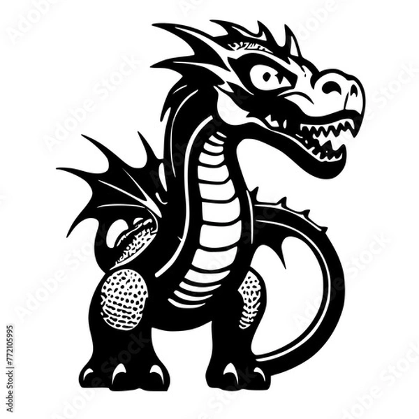 Obraz Ferocious Dragon Emblem: Powerful Symbol of Strength and Might