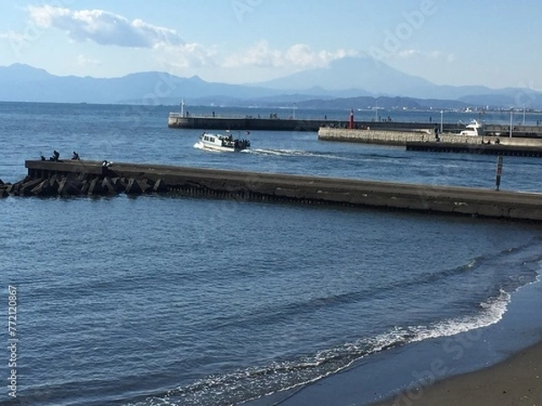Obraz 江の島から望む富士山