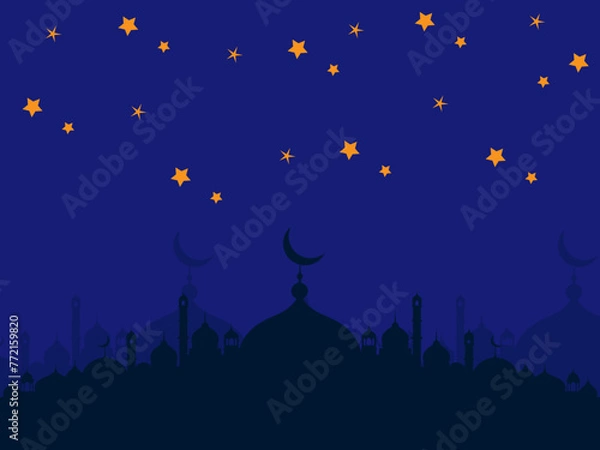 Obraz Eid Mubarak Icon Trendy Vector. Eid Mubarak Logo Trendy Design Vector golden star islamic vector Suitable for poster, banner, campaign, and greeting card
