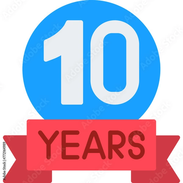 Obraz 10 Years Anniversary Icon
